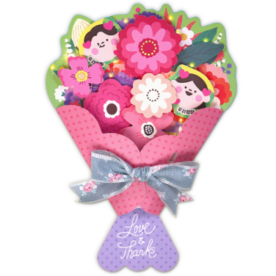 [하하당] 반짝반짝 카네이션 꽃다발 카드