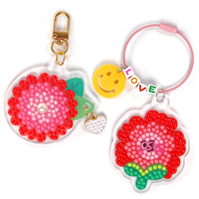 [하하당] 샤이닝 카네이션 보석 키링(2종 택1)