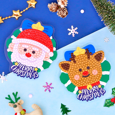 [하하당] 크리스마스 보석십자수 자석 (2종 택1)