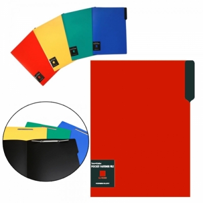 [모닝글로리] 투컬러 포켓  화스너 화일