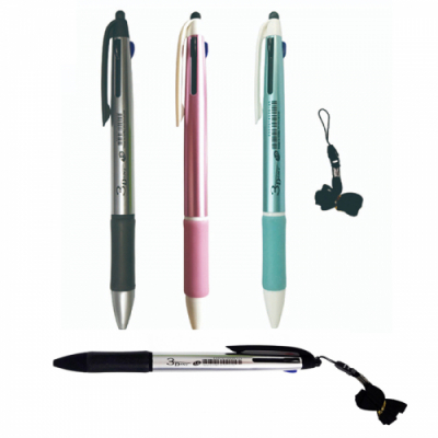 [유미상사] 터치펜 겸용 목걸이 3색볼펜 1.0