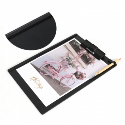 [모닝글로리] A4 클립보드 (블랙) 펜홀더기능 첨부