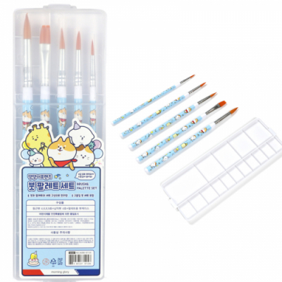 [모닝글로리] 붓+팔레트세트_댕댕이프렌즈