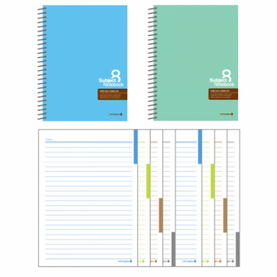 [모닝글로리] 8분류 인덱스 PP원링노트(16절/좌철)