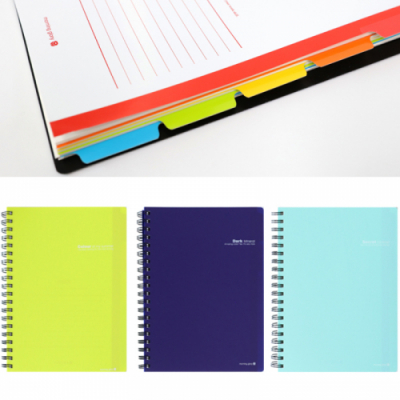 [모닝글로리] K판 PP 5분류 인덱스노트 (16절/좌철)