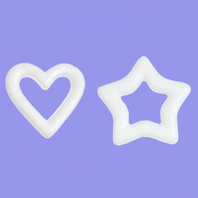 [빨간오리] 스치로폼 별모양 하트모양 15x15cm (2종택1)