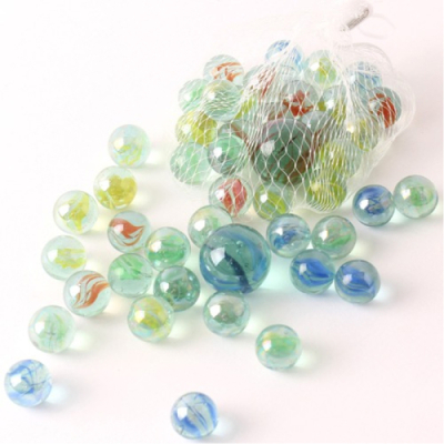 [빨간오리] 추억의 구슬치기 유리구슬 (큰구슬 포함 25개)