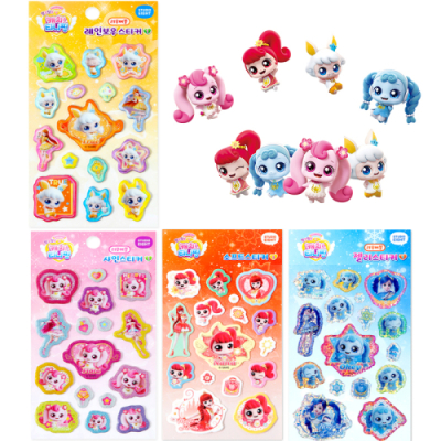 [금홍팬시] 블링블링 캐치티니핑3 나나핑 꾸래핑 하츄핑 솔찌핑 레인보우 샤인 스티커 (4종택1)