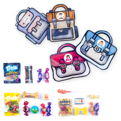 [다나스쿨] 나만의 문구 스티커 양말 간식 선물 세트 (가방 사이즈 21cm) 3종 택 1