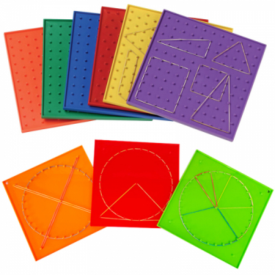 [다나스쿨] 대형 11x11핀 원형 30핀 양면 지오보드 (23cm)