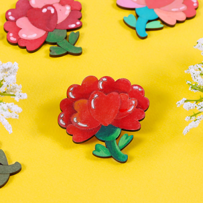 [다나스쿨] 하트 카네이션 팬시우드 브로치 만들기