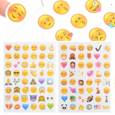 [다나스쿨] 귀여운 큐티 표정 원형 스티커 다꾸스티커 ( 4장 12장 택1)