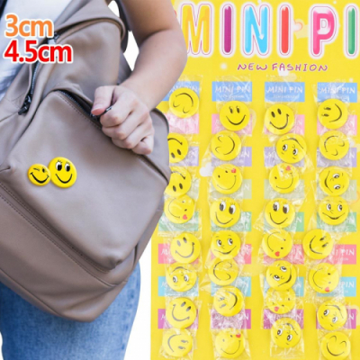 [다나스쿨] 귀여운 웃는 얼굴 스마일 뱃지 3cm  4.5cm 택1