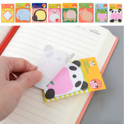 [다나스쿨] 귀여운 동물 캐릭터 접착 메모지 20매