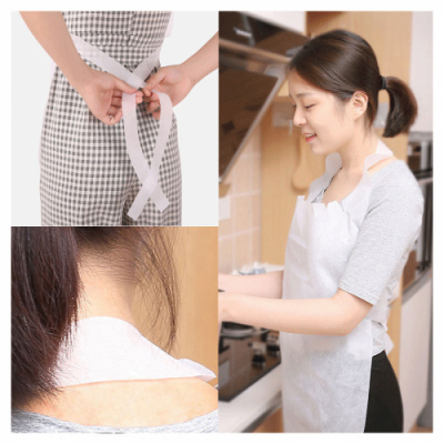 [다나스쿨] 일회용 부직포 미술 허리끈 앞치마