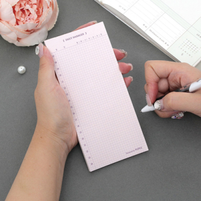 [다나스쿨] 핸디형 데일리 하루 계획표 시간 플랜 떡메모지 40P