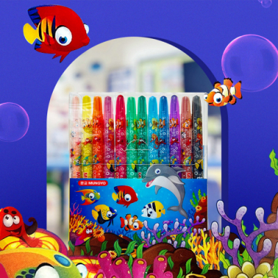 [문교] 바다 색연필 6색 / 12색