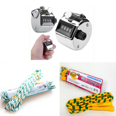 [김수열줄넘기] 대한민국 대표 단체줄넘기 + 카운터 계수기 ( PVC 면 구슬  4m 6m 8m 10m 12m 택1)