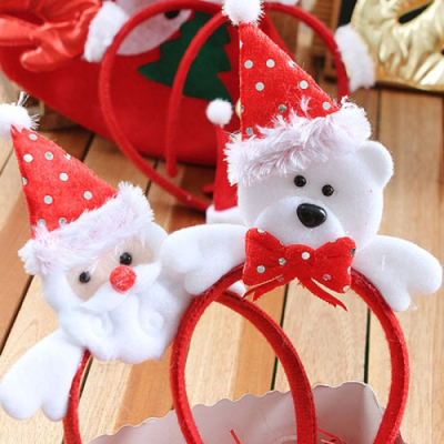 [다나스쿨] 크리스마스 산타 눈사람 루돌프 머리띠 헤어밴드