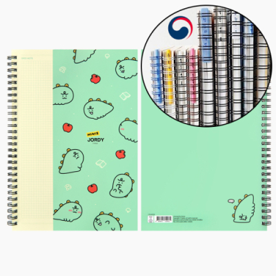 [카카오프렌즈] 특허제품 이름표 인덱스 트윈링 홀더 + 카카오 죠르디 그리드 스프링노트