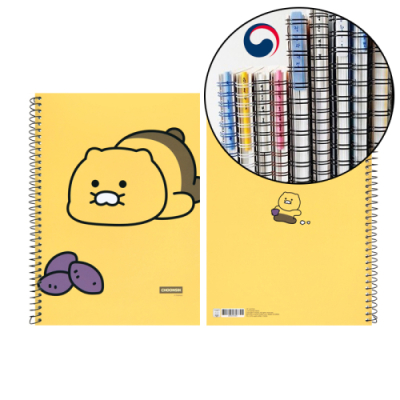 [카카오프렌즈] 특허제품 이름표 인덱스 트윈링 홀더 + 카카오 춘식이 스프링 연습장