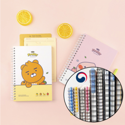 [카카오프렌즈] 특허제품 이름표 인덱스 트윈링 홀더 + 카카오 LF 프루티 B6 인덱스 스프링 노트 S