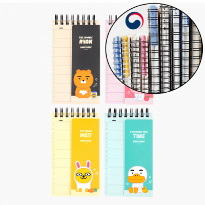 [카카오프렌즈] 특허제품 이름표 인덱스 원링 홀더 + 카카오 상철 스프링 단어장