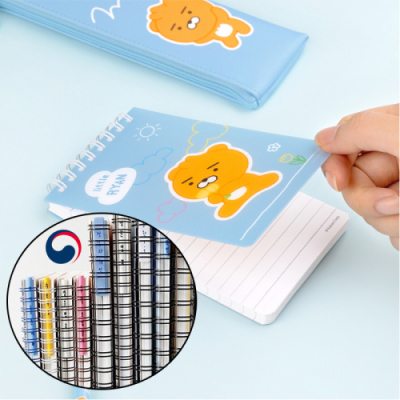 [카카오프렌즈] 특허제품 이름표 인덱스 원링  홀더 + 카카오 LF 러블리 PP커버 스프링 수첩