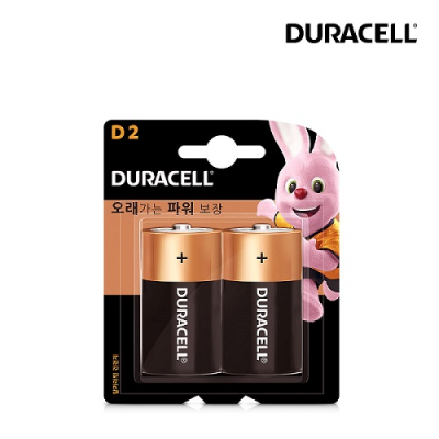 [듀라셀] 알카라인 1.5V D타입 건전지 2개입 LR20