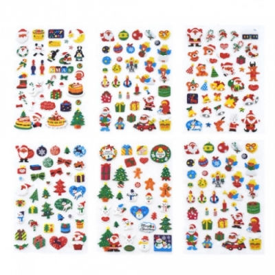 [아트윈] BMS 메리크리스마스 PVC 스티커 (6개입)