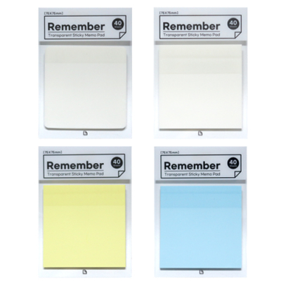 [베어나인] 리멤버 투명 점착 메모지