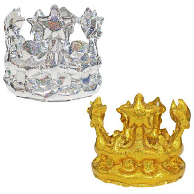 [베어나인] 홀로그램 입체왕관 은박풍선 (골드 / 실버)