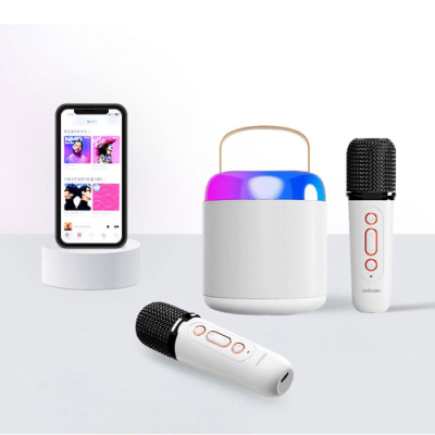 [유니콘] 블루투스 5.3 듀얼노래방마이크 음성변조모드 KTV-500GM