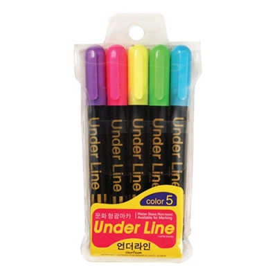[문화연필] 언더라인 5색 세트 혼합