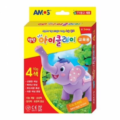 [아모스] 탱탱 아이클레이 (10g 4색 교육용)
