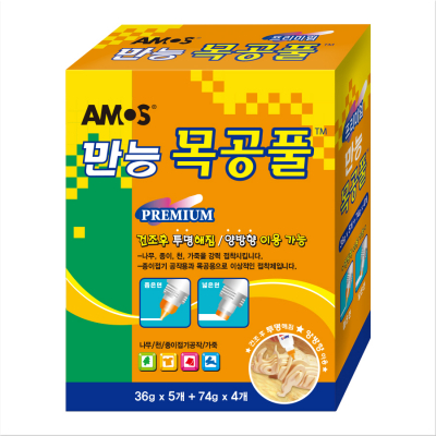 [아모스] 만능목공풀 혼합팩 세트 (74g 4개+36g 5개 실속형)