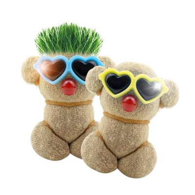 [오키도키] 머리가 자라는 선글라스 잔디인형(8개 세트)