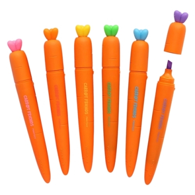 [오키도키] 당근 슬림형광펜(4개)
