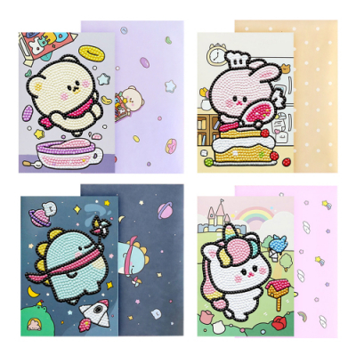 [오키도키] 쪼꼬미친구들 카드 보석십자수(4개)