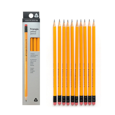 [오키도키] 노랑 삼각연필세트 10본(4개)
