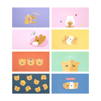 [오키도키] 댄싱베어 가로봉투세트(96매입)