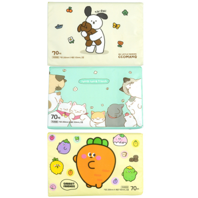 [오키도키] 핑크풋 여행용티슈(18개)