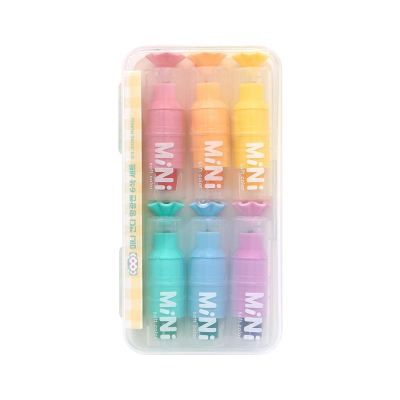 [오키도키] 미니 캔디 형광펜 6색세트(15개)