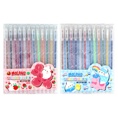 [오키도키] 몰랑 12색 컬러 젤펜 세트(8개)