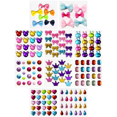 [오키도키] 플러스 리본 큐빅 비즈스티커(20개입)