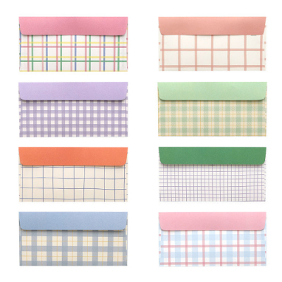 [오키도키] 체크 가로봉투 세트(96개입)