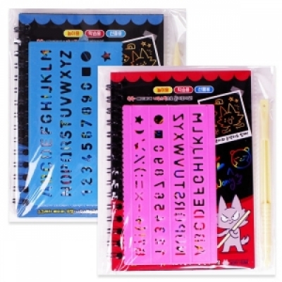 [쥬크박스] 레인보우 스크래치 페이퍼노트 (모양판)