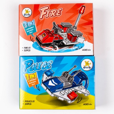 [쥬크박스] 소방 경찰 블럭 (8개세트)