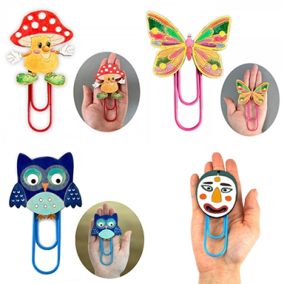 [쥬크박스] 대형클립 DIY 캐릭터 나무 책갈피만들기 (26종 택1)