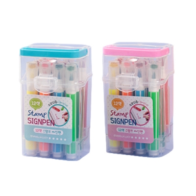 [쥬크박스] 스탬프싸인펜12색세트 (2개세트)